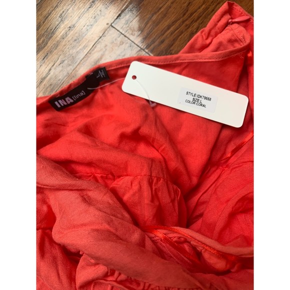 INA Orange Backless Midi Dress Size L - Picture 3 of 3